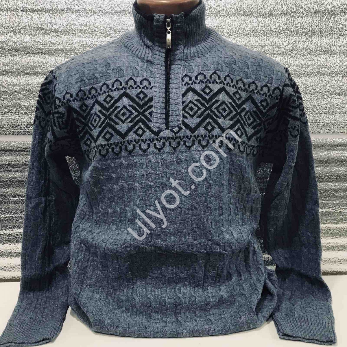 СВІТЕР AYZ (M-XL) СИНІЙ 614