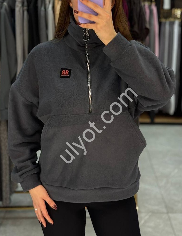 ХУДІ (42-52) ФЛІС ГРАФІТ 4253