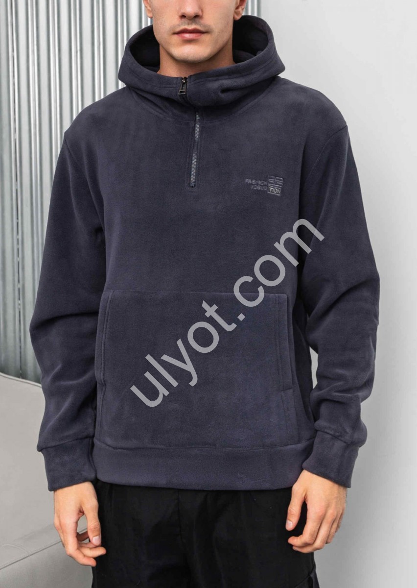 БАТНИК JJF (L-4XL) ПЛЮШ ГРАФІТ 50138