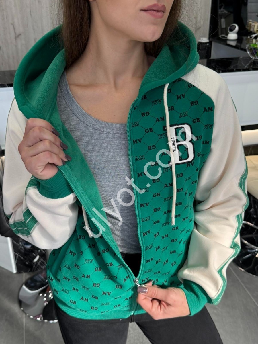 КОФТА JJF (L-4XL) хутро зелене 50159