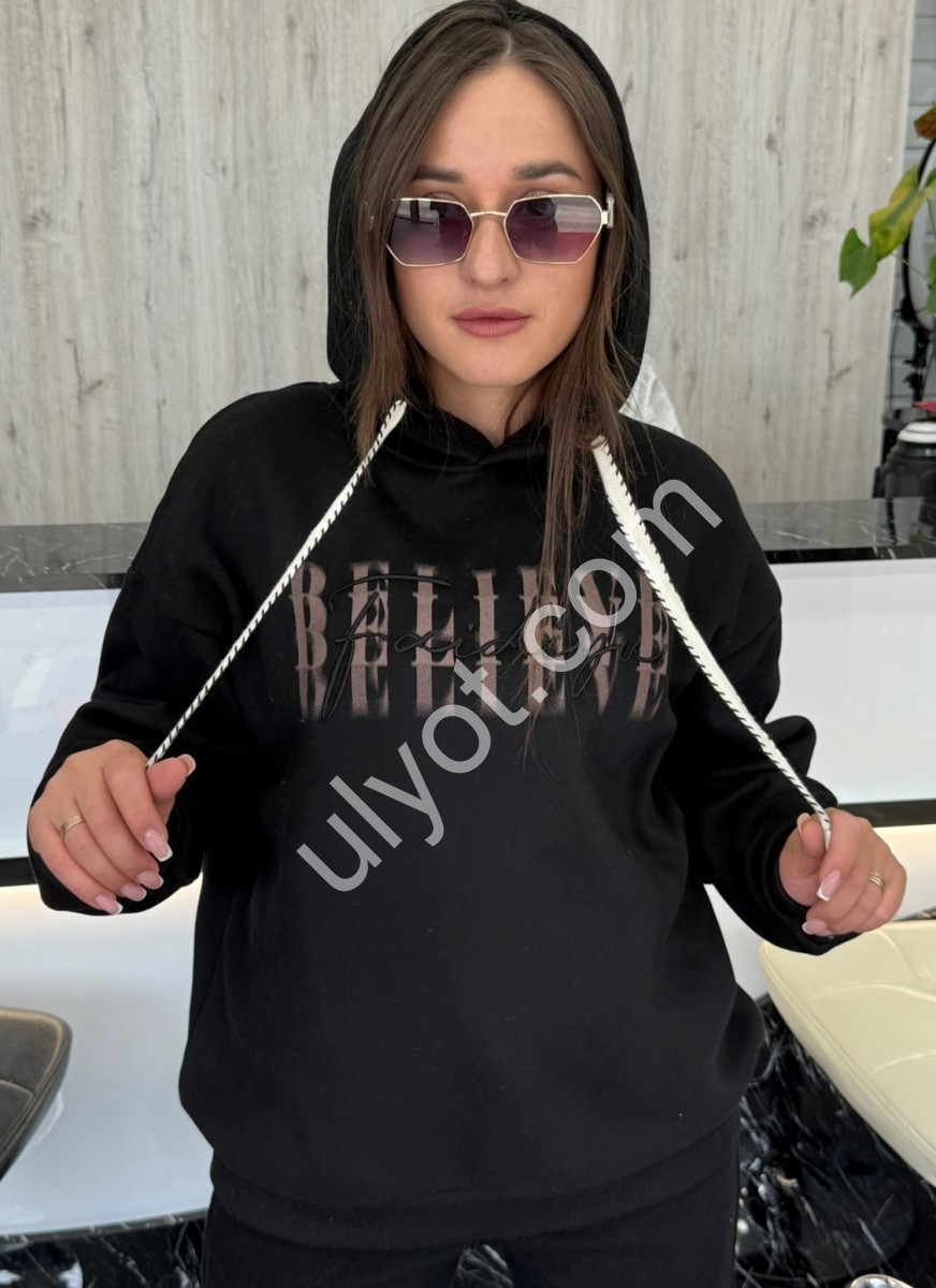 КОФТА JJF (L-4XL) ФЛІС ЧОРНИЙ 50151