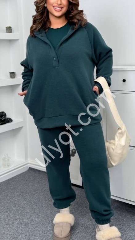 КОСТЮМ ТРІЙКА (50-62) ФЛІС МАНЖЕТ СМАРУД 218