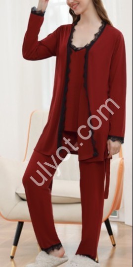 ПИЖАМА 3КА (M-3XL) КРАСНЫЙ 70317