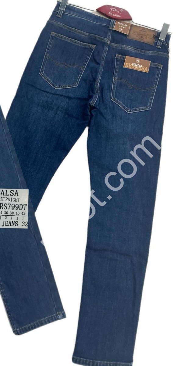 ДЖИНСИ RESALSA (32-42) ФЛІС Т.СИНІЙ 799DT