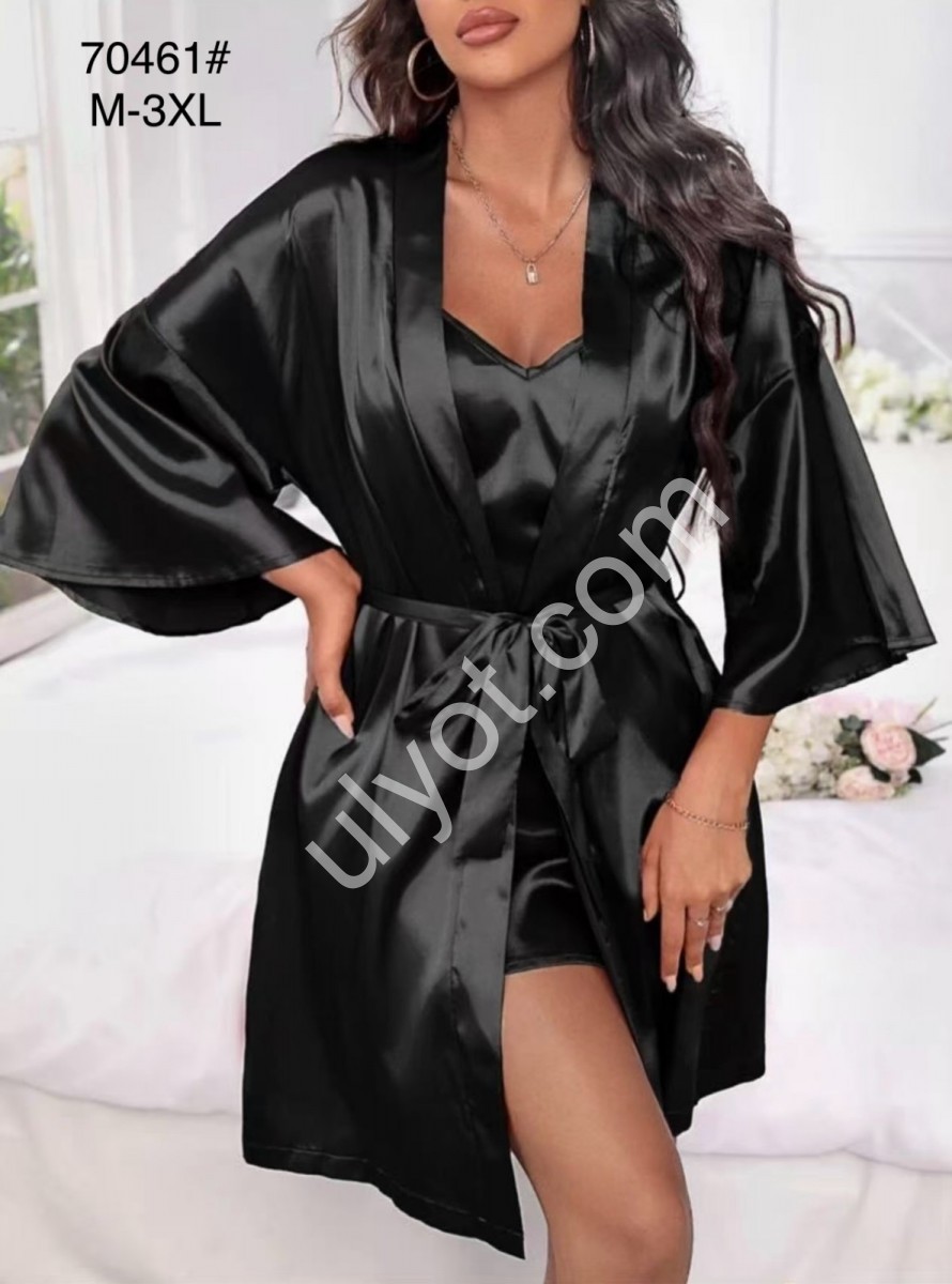 ХАЛАТ 2КА (M-3XL) ЧЕРНЫЙ 70461