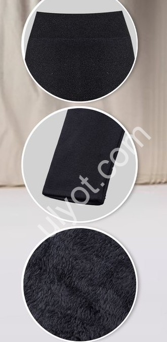 Лосини (XL-6XL) ЧЕРНЕ хутро A103