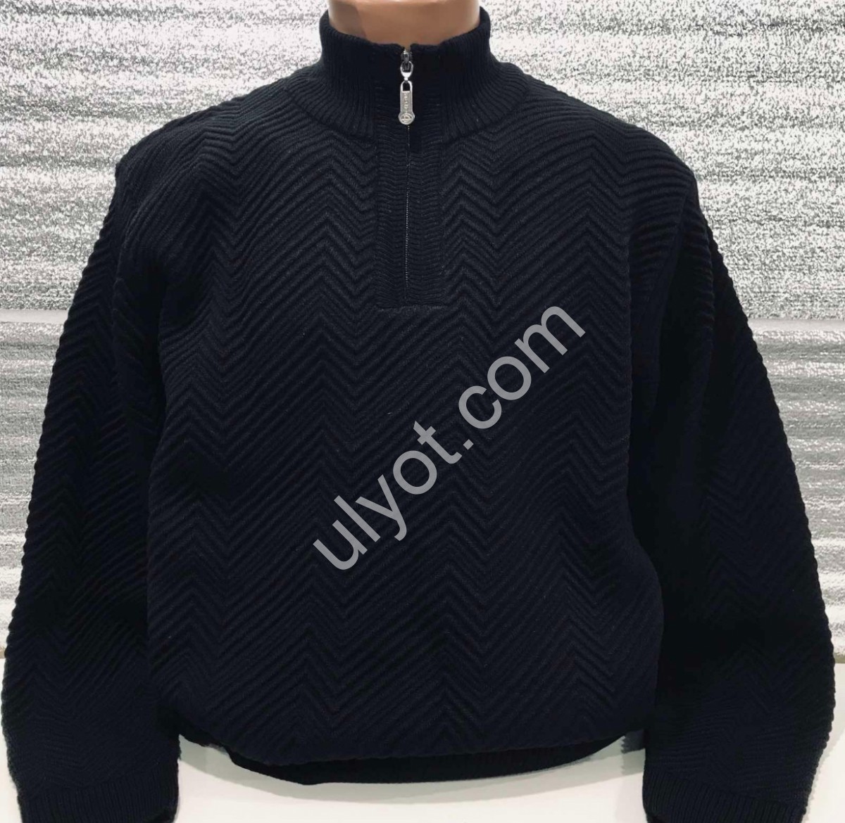 СВИТЕР DEVANTI (L-2XL) ЧЕРНЫЙ 72133-2