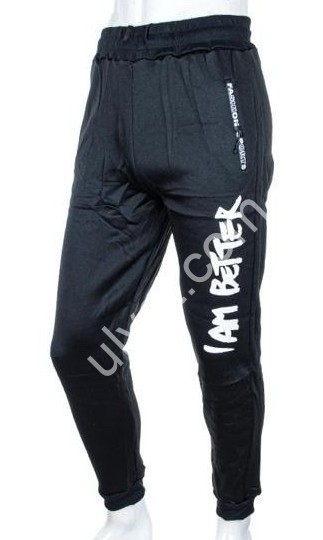 СПОРТ.ШТАНЫ (L-3XL) ФЛИС МАНЖЕТ МИКС 4283-1009