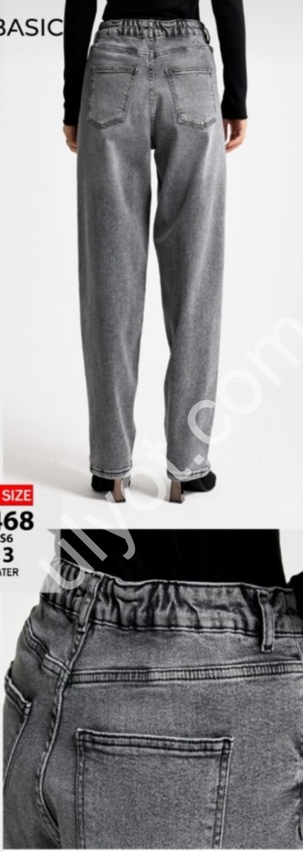 ДЖИНСИ IT'S BASIC (38-48) ГРАФІТ 3468/4s6/13