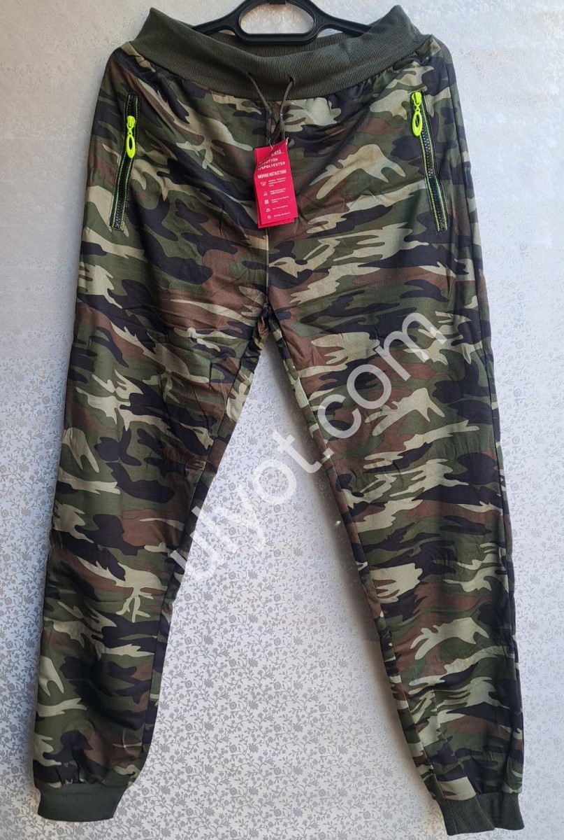 СПОРТ.ШТАНЫ (M-3XL) МАНЖЕТ ХАКИ 613/2