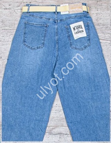 ДЖИНСИ M.SARA (L-4XL) СИНІЙ 131-4B