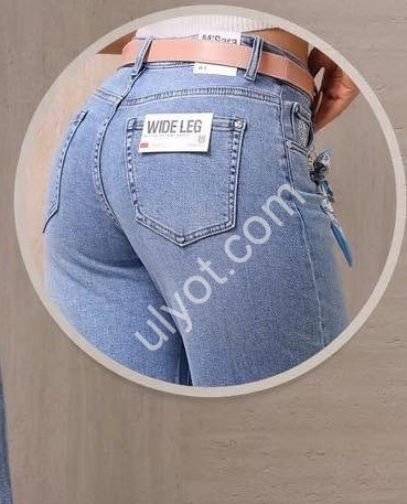 ДЖИНСЫ M.SARA (XS-XL) СИНИЙ 3137-5