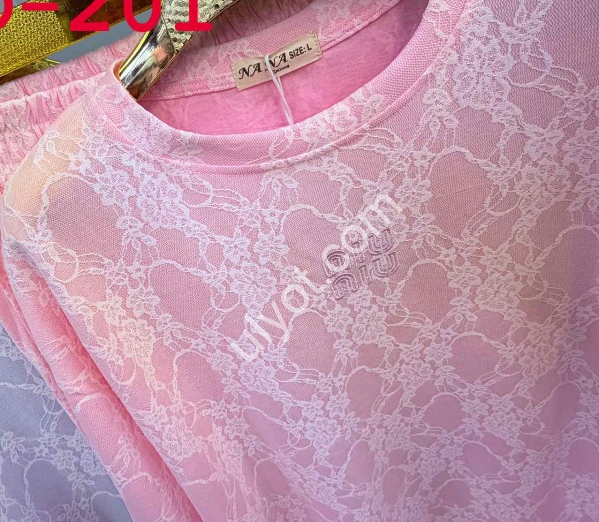 КОСТЮМ (44-50) ПРЯМОЙ ГОЛУБОЙ TWO201