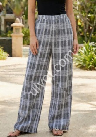 ШТАНИ (44-50) ПРЯМИЙ ЧОРНИЙ-КЛІТИНА 26S-54