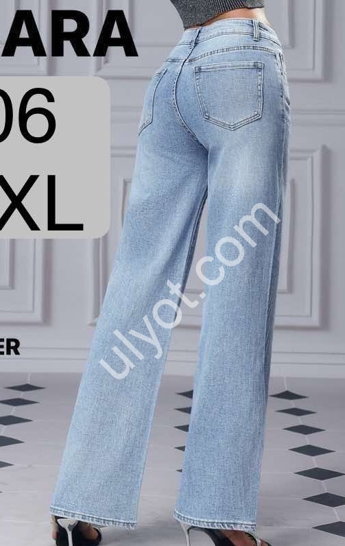 ДЖИНСИ M.SARA (XS-XL) СТРАЗИ БЛАКИТНИЙ 2606