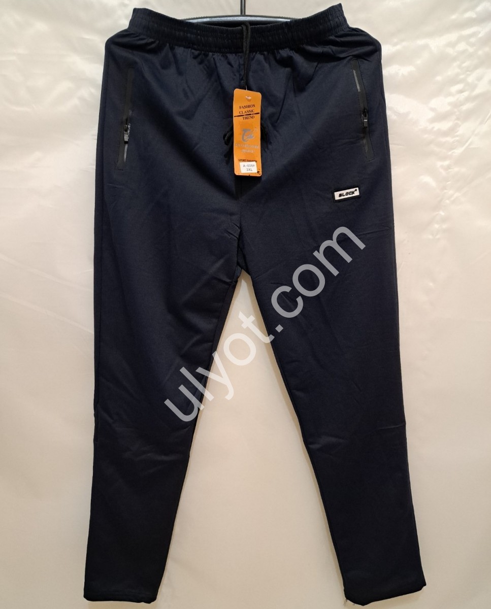 СПОРТ.ШТАНИ (XL-5XL) ПРЯМИЙ Т.СИНІЙ 608