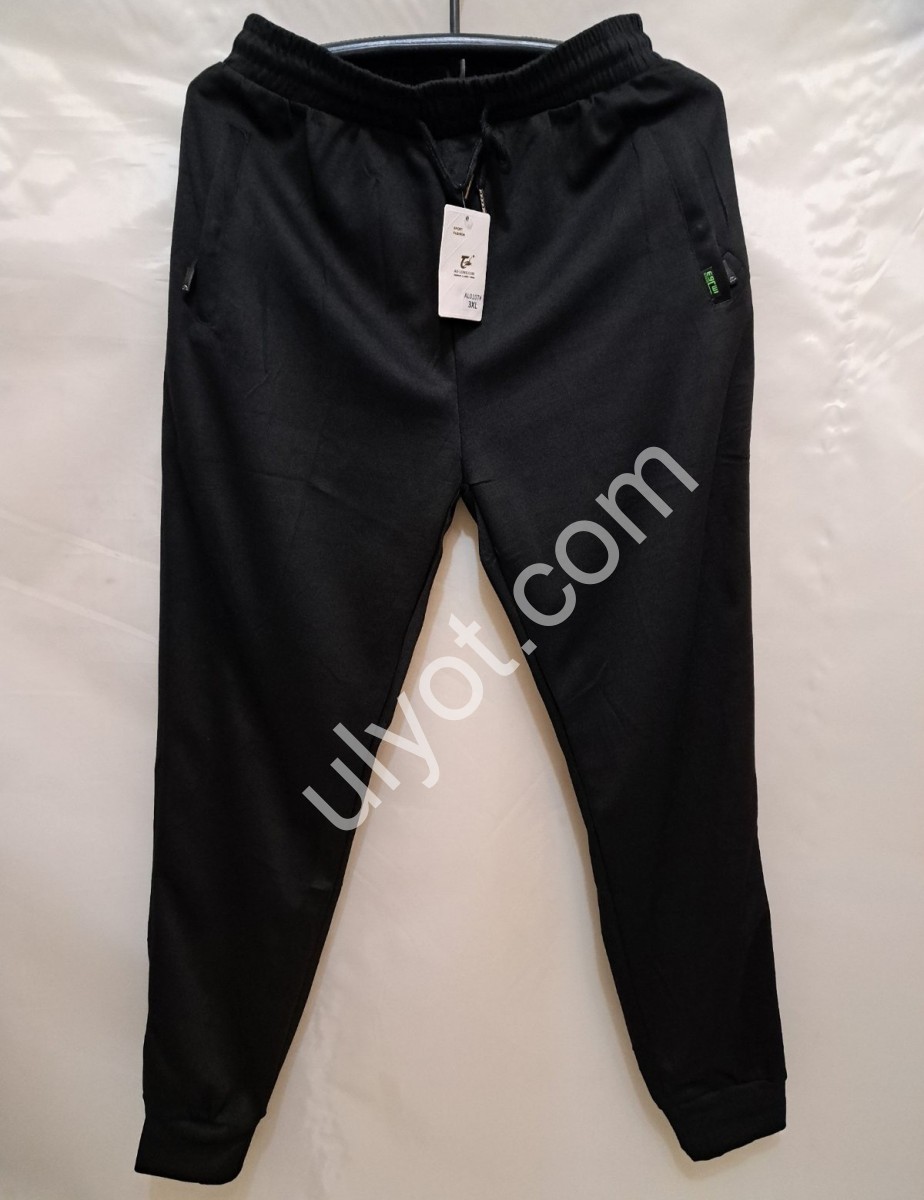 СПОРТ.ШТАНИ (XL-5XL) МАНЖЕТ ЧОРНИЙ 0107