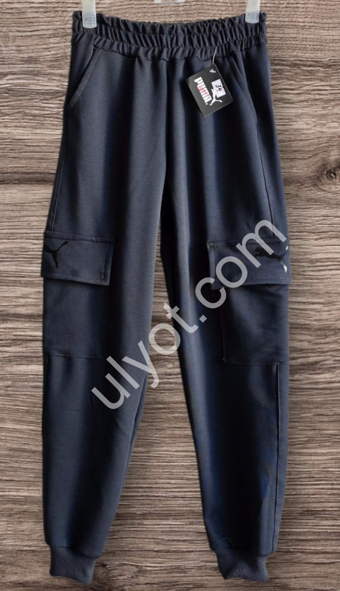 СПОРТ. ШТАНЫ P15 (11-16 ЛЕТ) МАНЖЕТ ГРАФИТ 