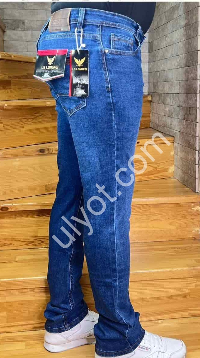 ДЖИНСИ LONGFEI (34-44) Т.СИНІЙ 360D