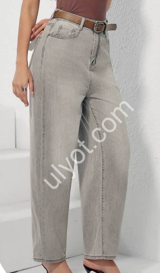 ДЖИНСЫ M.SARA (XS-XL) СЕРЫЙ 1578-F