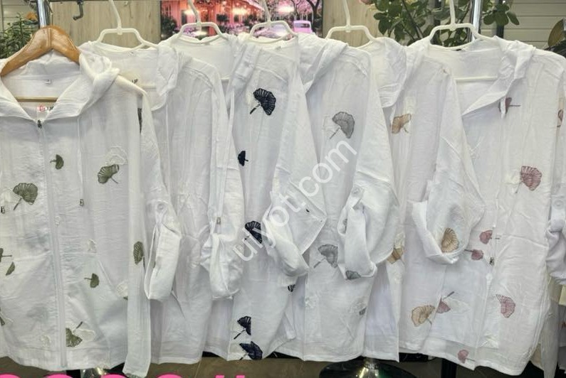 КОФТА JJF (XL-4XL) КВІТИ СІРИЙ 2390