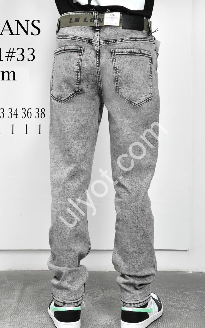 Фото 1 ДЖИНСЫ LS JEANS (29-38) СЕРЫЙ 964-1
