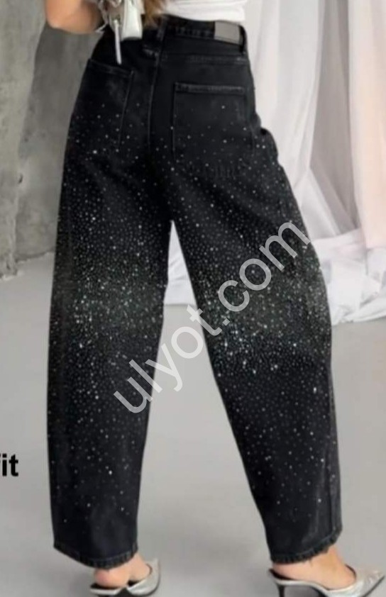 ДЖИНСИ ZEO BASIC (34-42) СТРАЗИ ГРАФІТ 5245