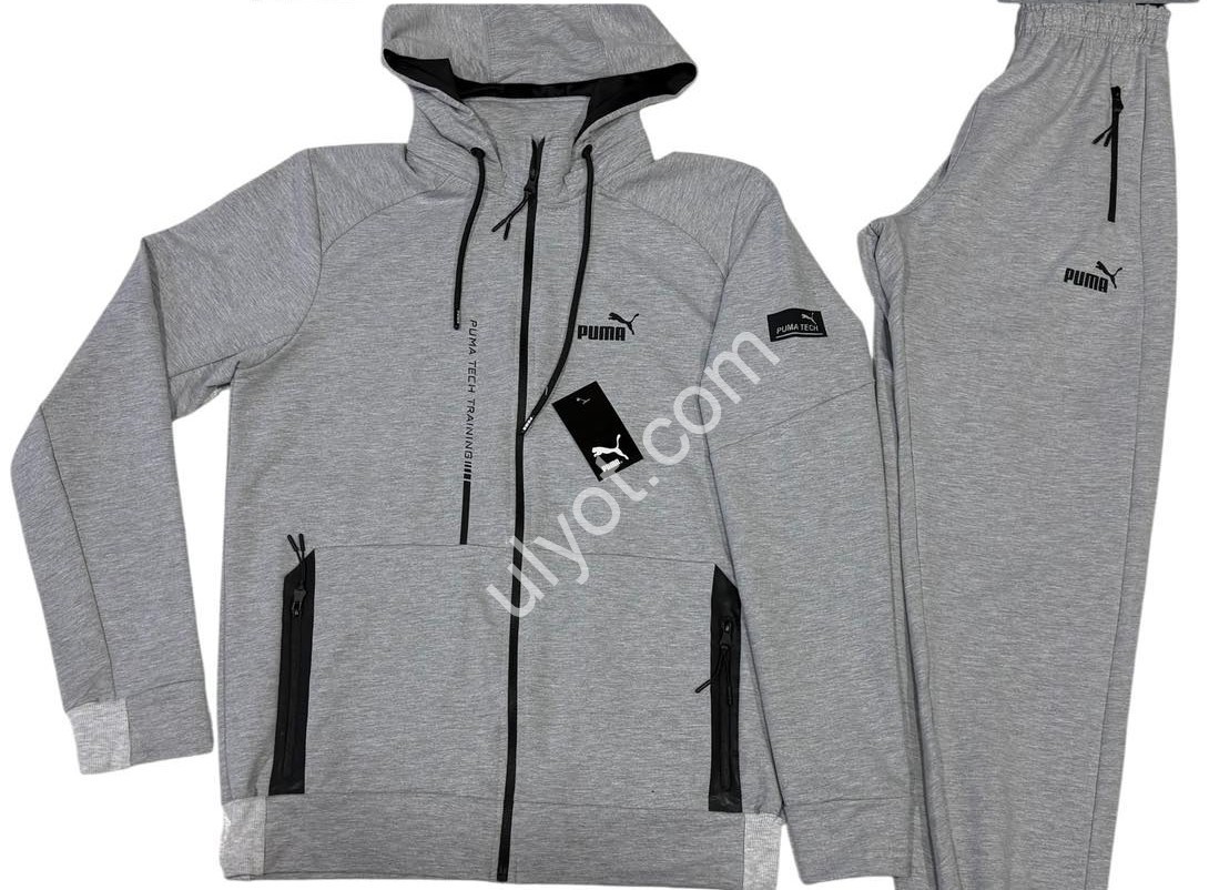 СПОРТ.КОСТЮМ P15 (46-54) МАНЖЕТ СЕРЫЙ 777/1