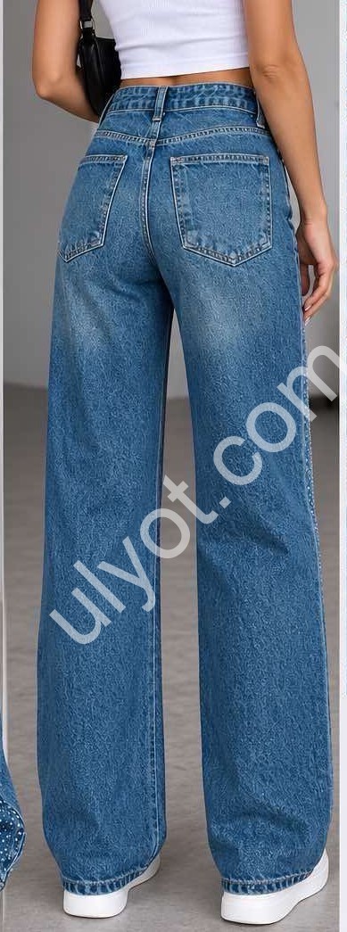 ДЖИНСЫ TOP SHOP (25-32) СТРАЗЫ СИНИЙ 4887