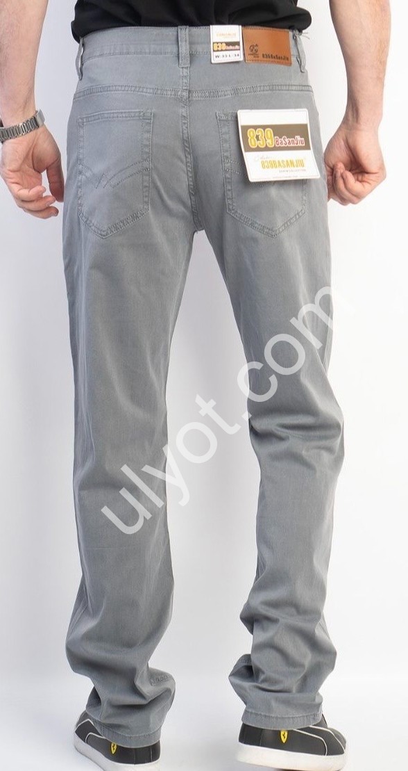 ДЖИНСИ BASANJIU (32-40) СІРИЙ 028-6-10