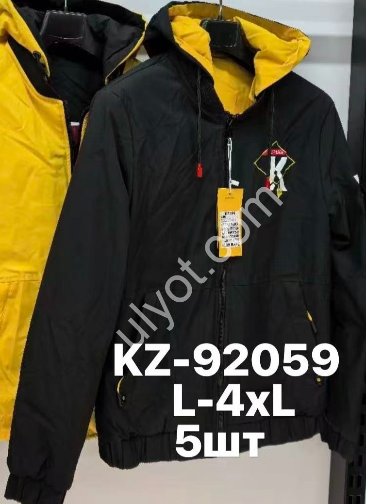 ВЕТРОВКА (L-4XL) ЧЕРНЫЙ KZ-92059
