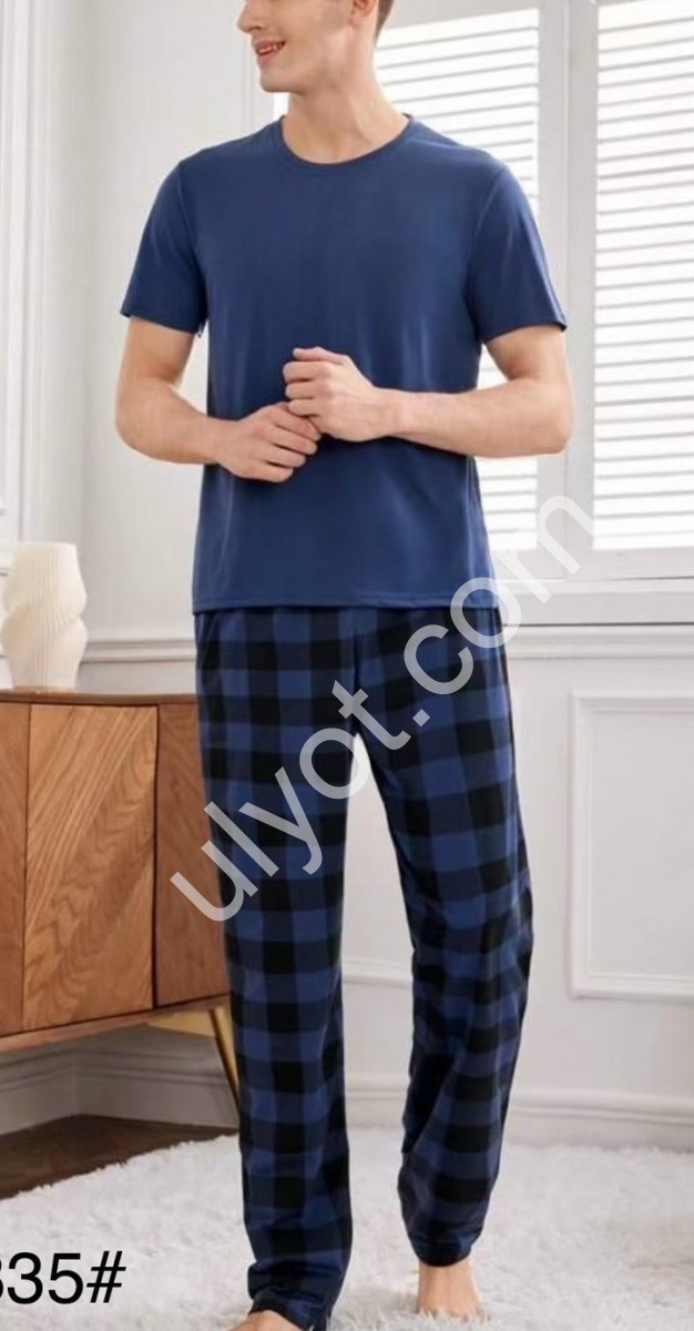 ПИЖАМА (3XL-7XL) Т.СИНИЙ 70335