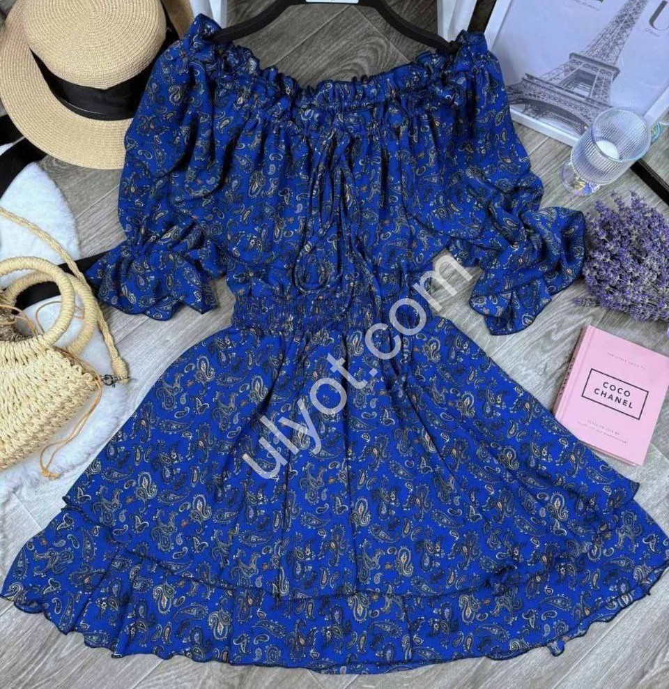 ПЛАТЬЕ (42-48) СИНИЙ 3114