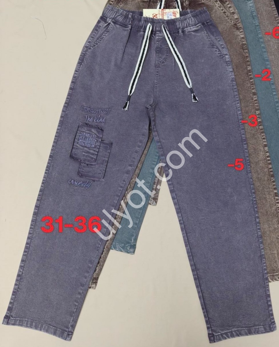 ДЖИНСЫ (31-36) КОРИЧНЕВЫЙ 1287-3