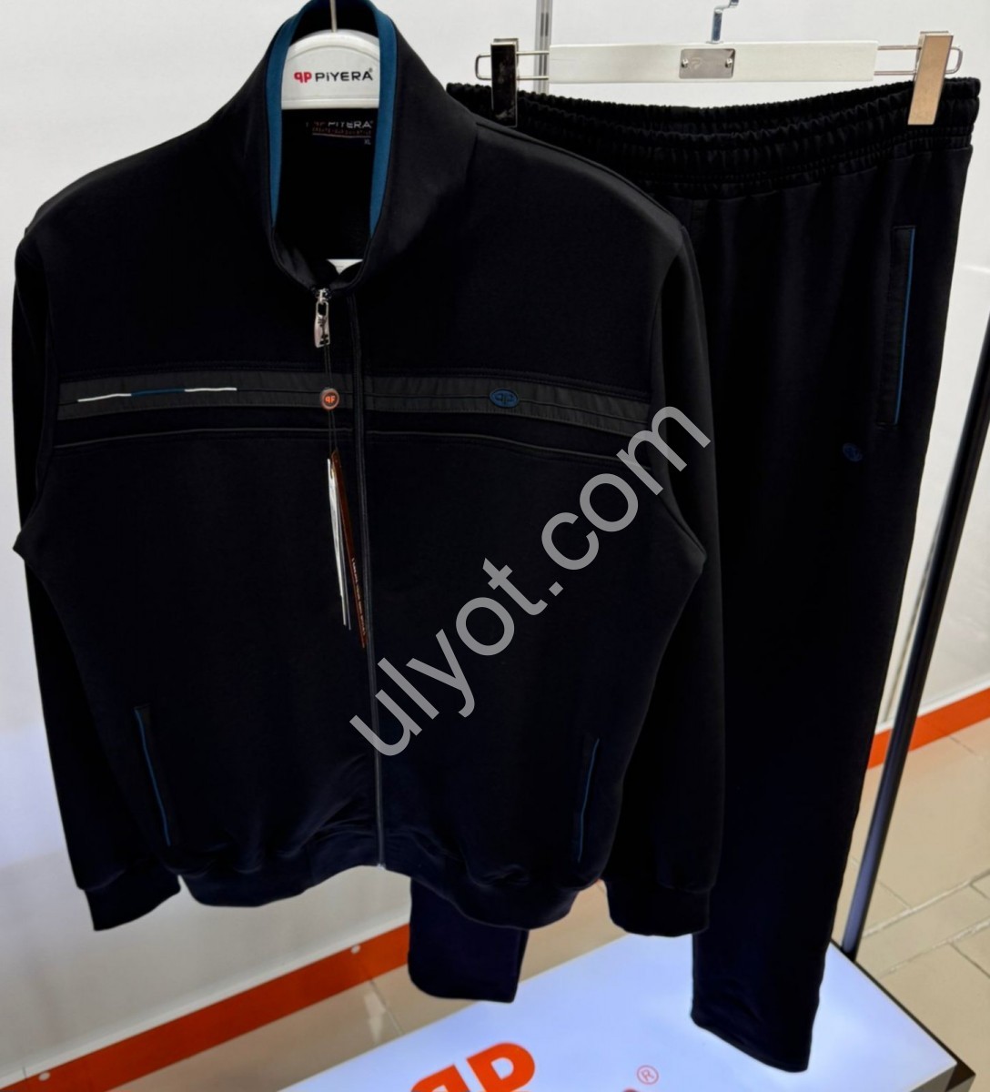 СПОРТ.КОСТЮМ PIYERA (XL-5XL) ПРЯМИЙ ЧОРНИЙ 7825