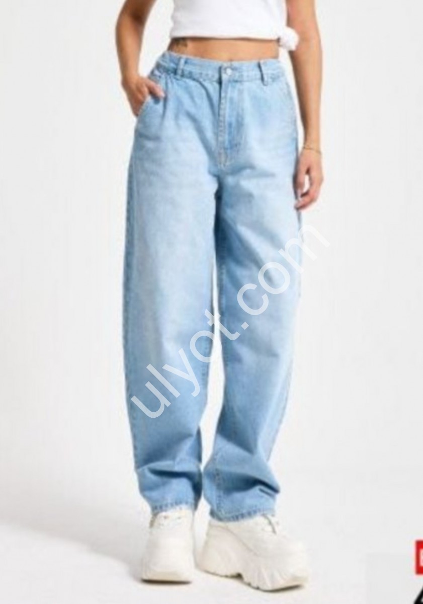 ДЖИНСЫ IT'S BASIC (38-48) ГОЛУБОЙ 4148/2s6/3
