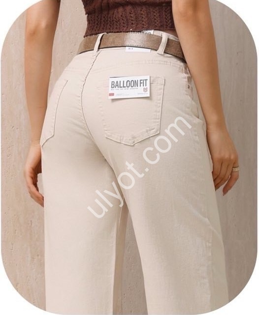 ДЖИНСЫ M.SARA (XS-XL) МОЛОЧНЫЙ 1178-9A