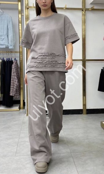 КОСТЮМ (50-56) ПРЯМОЙ ШОКОЛАД WY113