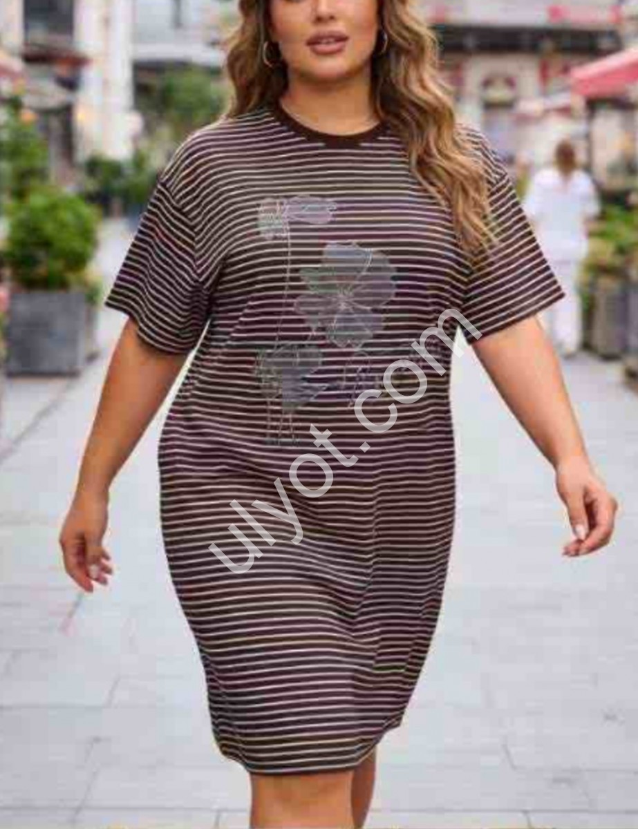 ФУТБОЛКА-ПЛАТЬЕ (52-60) БЕЛЫЙ TW60006