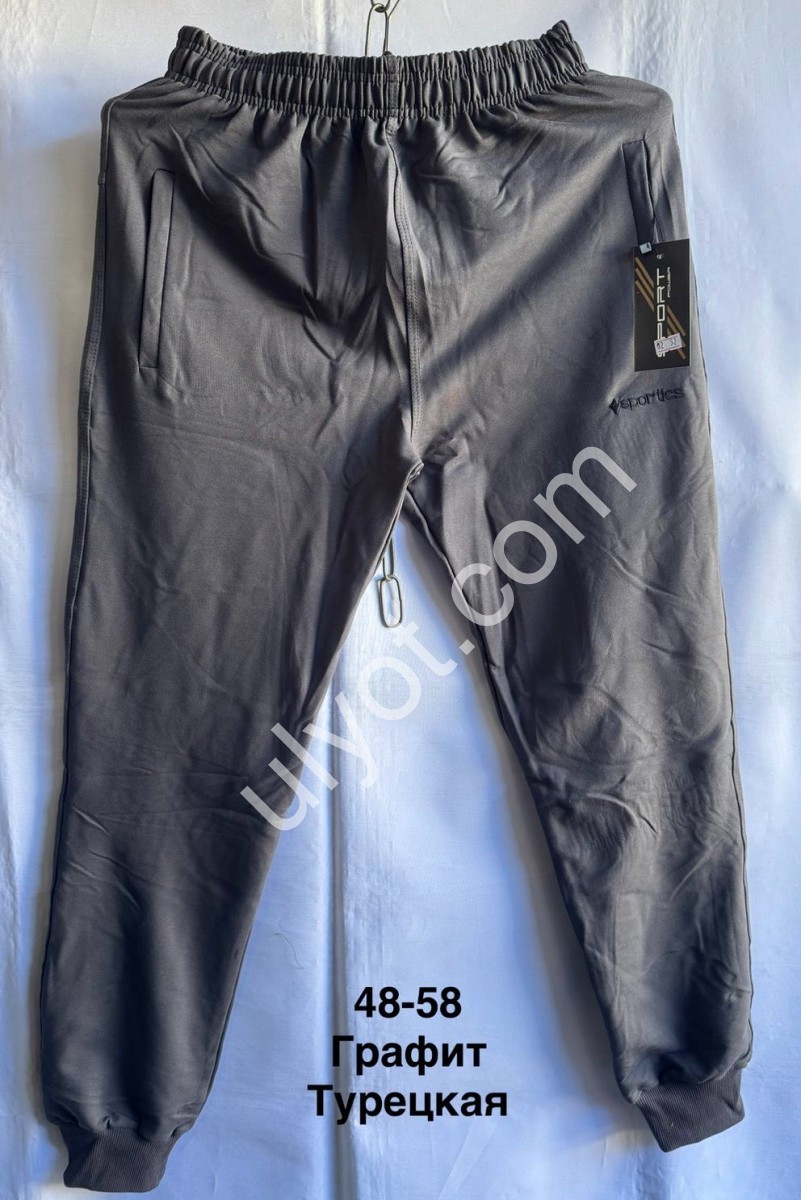 СПОРТ.ШТАНЫ (48-58) МАНЖЕТ ГРАФИТ 