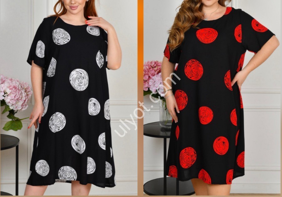 Фото 2 ПЛАТЬЕ (ONE SIZE 60-64) МИКС 083