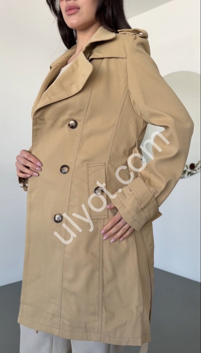 ТРЕНЧ (S-L) СВ.БЕЖ 8887