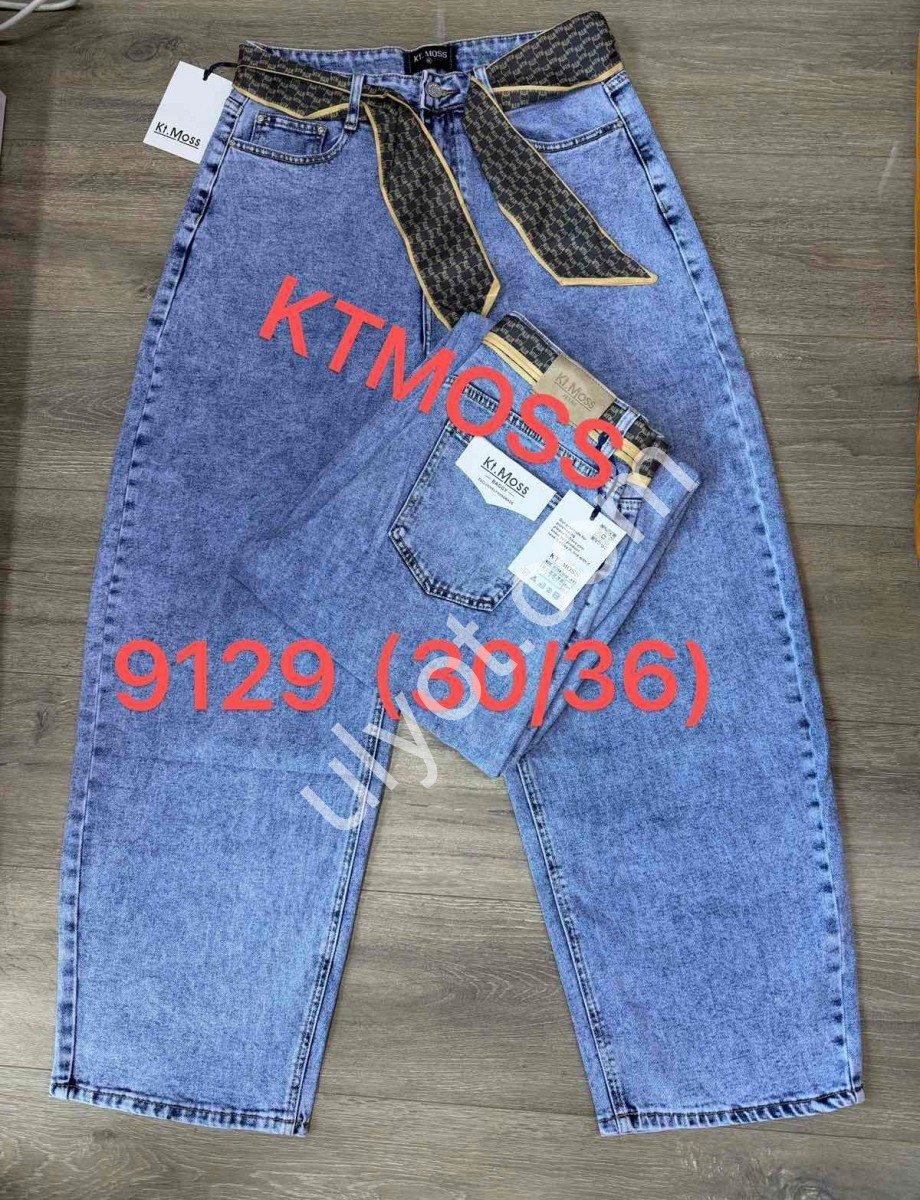 ДЖИНСЫ KT.MOSS (30-36) ГОЛУБОЙ 9129