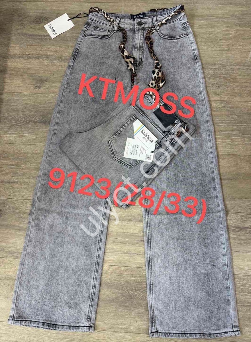 ДЖИНСЫ KT.MOSS (28-33) СЕРЫЙ 9123