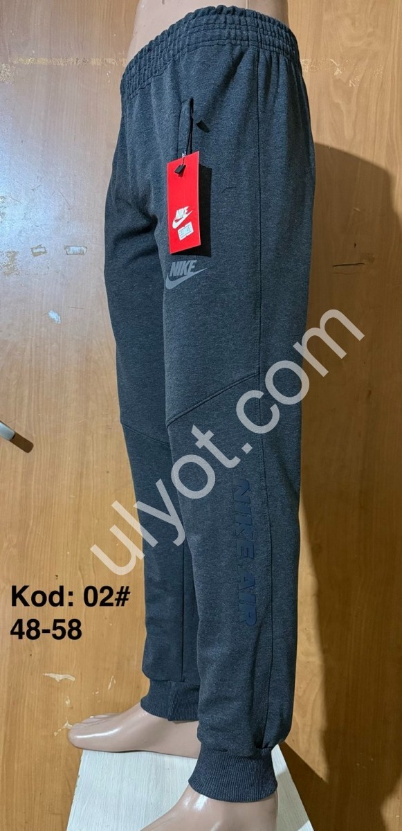 СПОРТ.ШТАНИ N02 (48-58) МАНЖЕТ СІРИЙ МЕЛАНЖ 02