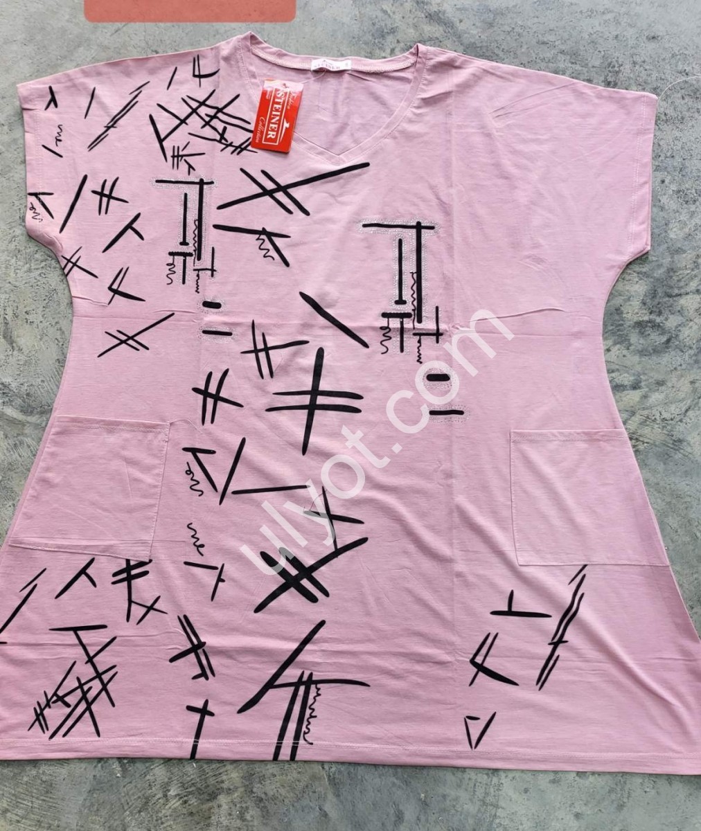 ФУТБОЛКА (7XL-10XL) РОЖОВИЙ 507