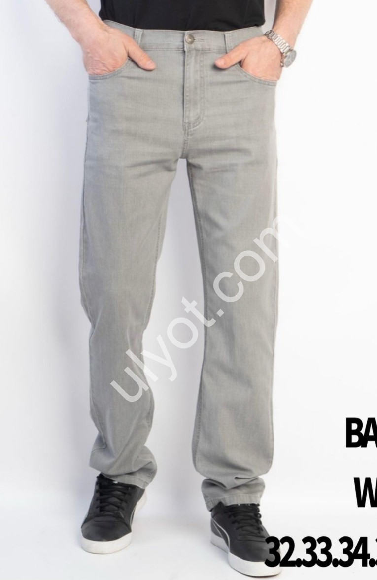 ДЖИНСЫ BASANJIU (32-40) СВ.СЕРЫЙ 024-18