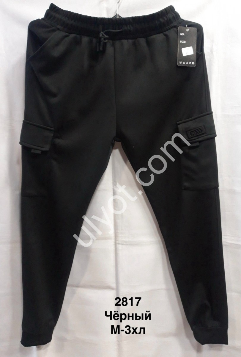 СПОРТ.ШТАНИ (M-3XL) МАНЖЕТ ЧОРНИЙ 2817