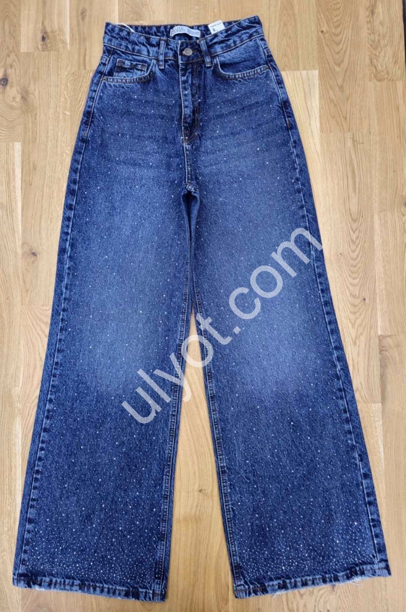 ДЖИНСЫ ELITE QUEEN (25-30) СТРАЗЫ Т.СИНИЙ 1312/T-1-06