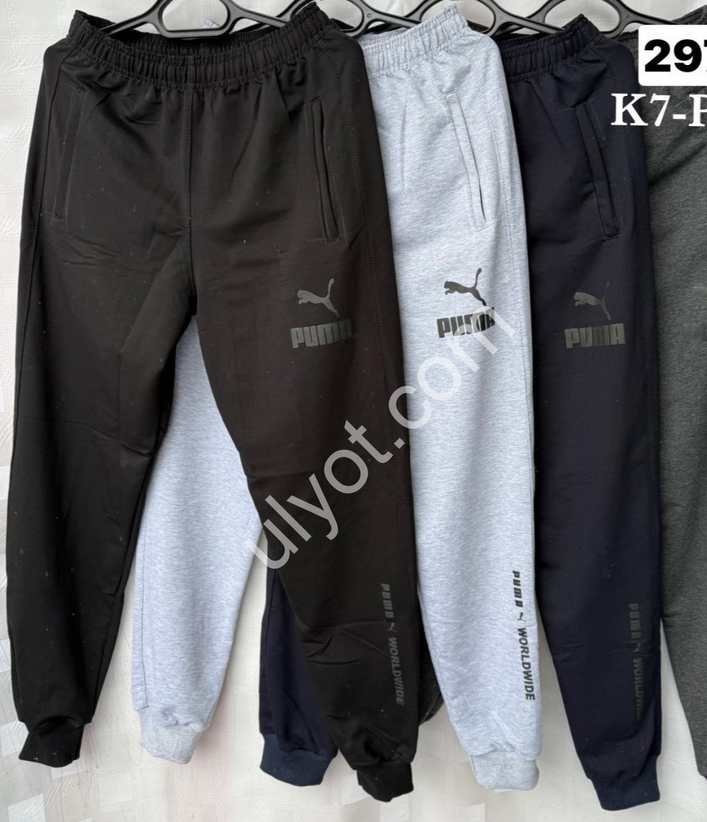 СПОРТ.ШТАНЫ P15 (46-54) МАНЖЕТ ЧЕРНЫЙ K7-PM